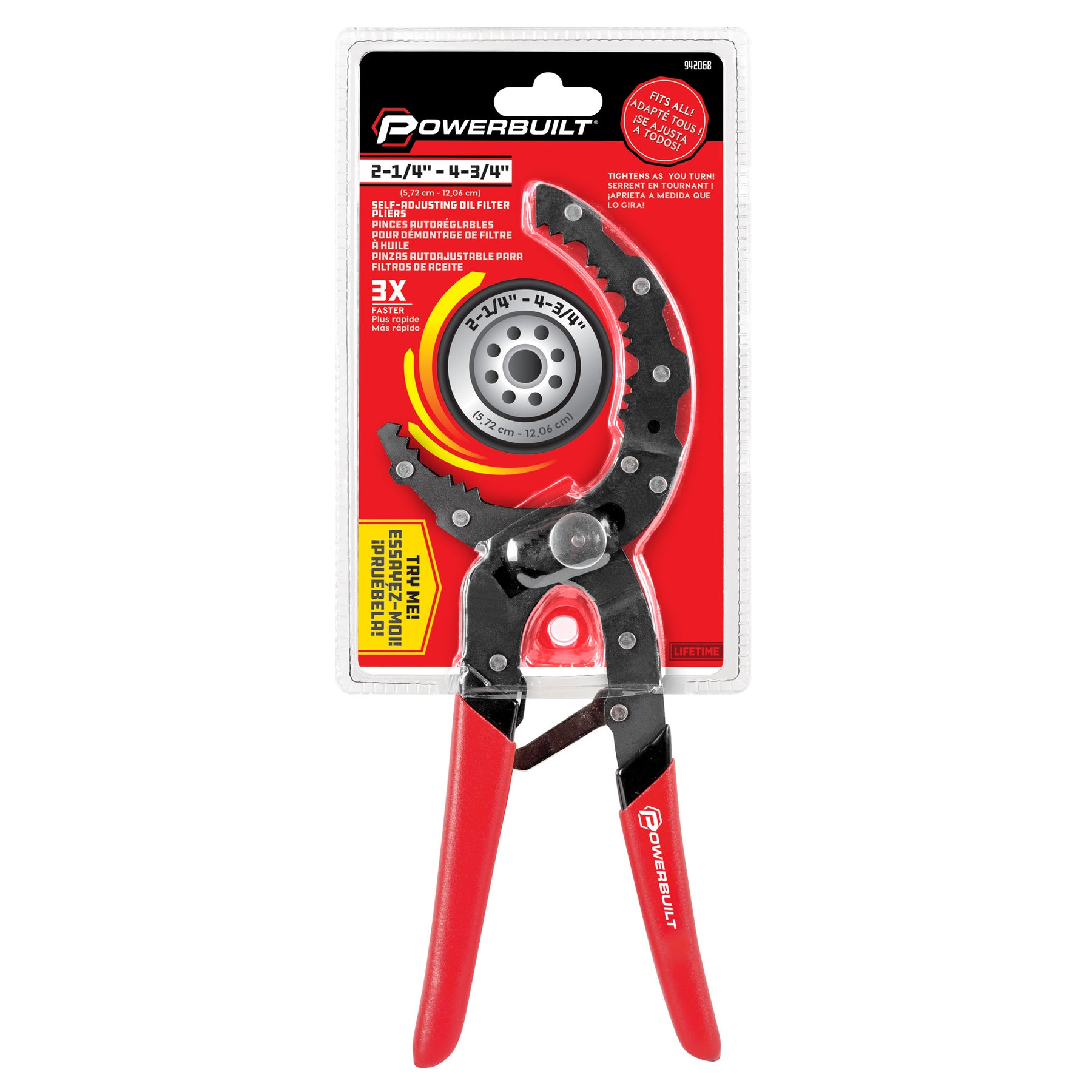 Self-Adjusting Oil Filter Pliers