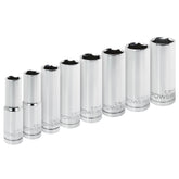 8 Piece 1/2 in. Dr. SAE Deep Socket Set