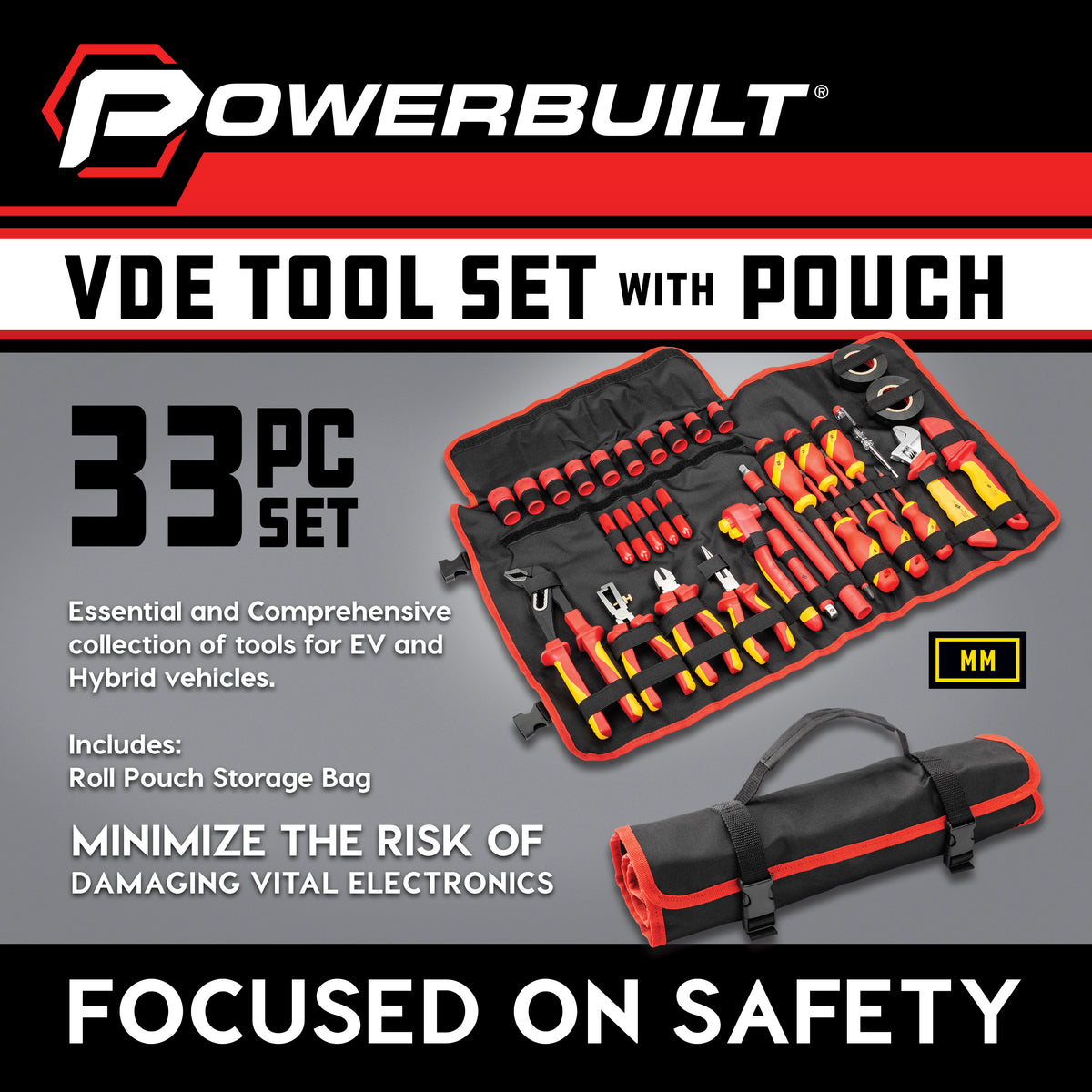 Powerbuilt 33 Piece VDE Tool Set With Pouch