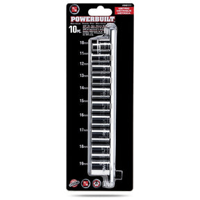 10 Piece 3/8 Inch Drive Metric Socket Set - 12 Pt.