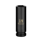 1/2 Inch Drive x 19 MM 6 Point Deep Impact Socket